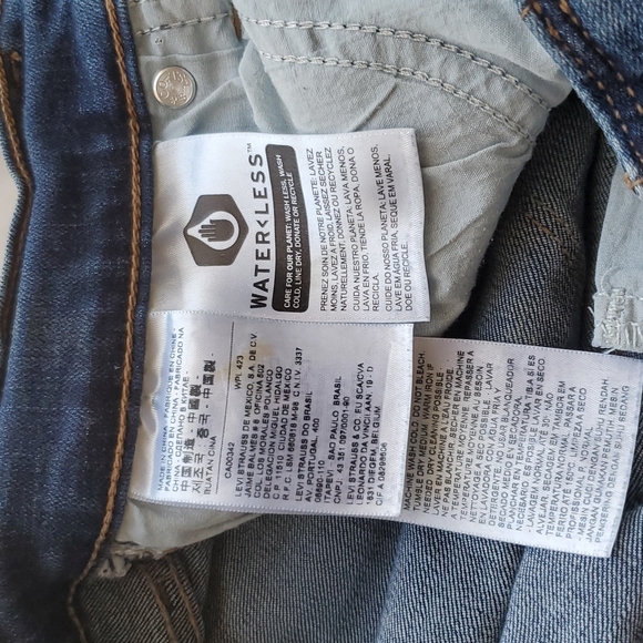 Levi's 505 Straight Stretch Dark Wash Mid-Rise Size 27 - Picture 8 of 9